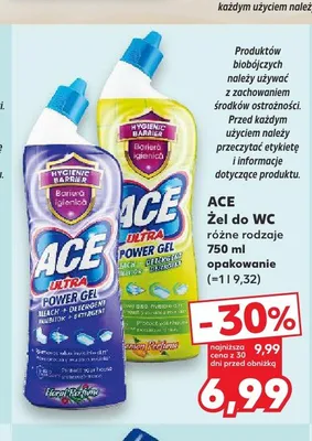 Żel do WC Ace Ultra Power Gel Lemon Perfume promocja w Kaufland