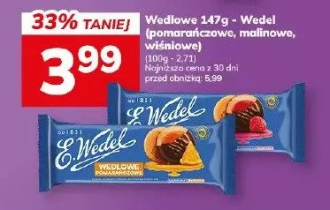 Wafle Wedlowe 147g - Wedel (pomarańczowe, malinowe, śmietankowe) promocja w Hitpol