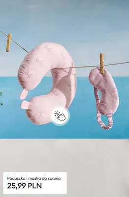 Zestaw poduszka + maska do spania promocja w Sinsay