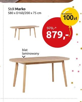 Stół Marko promocja w Black Red White