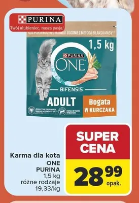 Karma dla kota ONE Purina Adult Bogata w kurczaka promocja w Carrefour