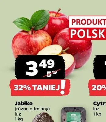 Jabłko różne odmiany luz promocja w Netto