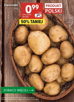 Ziemniaki polskie promocja w Delikatesy Centrum