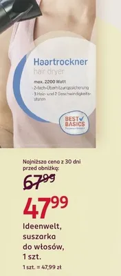 Suszarka do włosów promocja w Rossmann