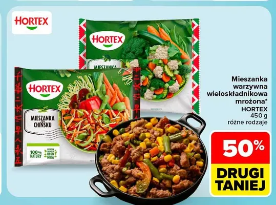 Mieszanka warzywna wieloskładnikowa mrożona Hortex promocja w Carrefour Market