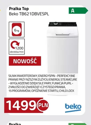 Pralka Top Beko TB621DBVESPL promocja w kakto.pl