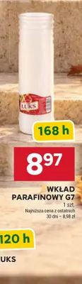 Wkład parafinowy G7 Luks promocja w Stokrotka