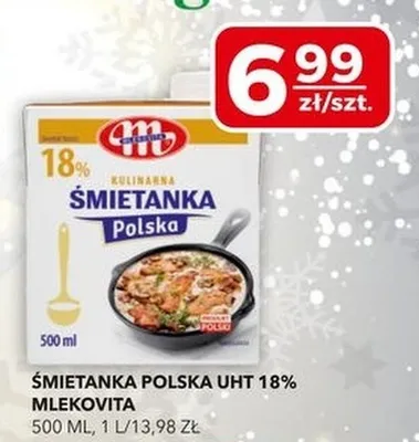 Śmietanka polska UHT 18% promocja w Top Market
