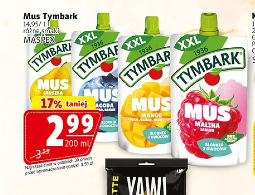 Mus gruszka Tymbark promocja w Prim Market