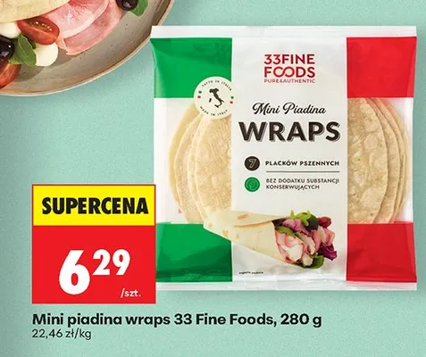 Mini piadina wraps promocja w Biedronka