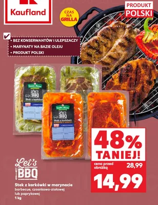 Stek z karkówki w marynacie paprykowej Let's BBQ promocja w Kaufland