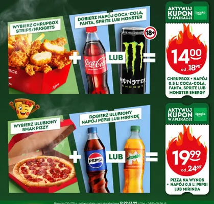 Zestaw Chrupbox Strips/Nuggets + Napój Monster Energy promocja w Żabka