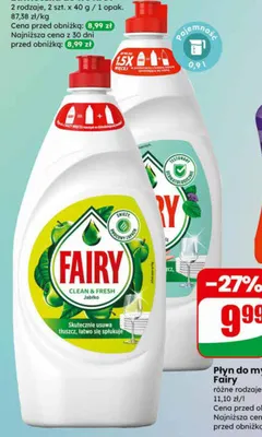 Płyn do mycia naczyń różne rodzaje Fairy promocja w Dino