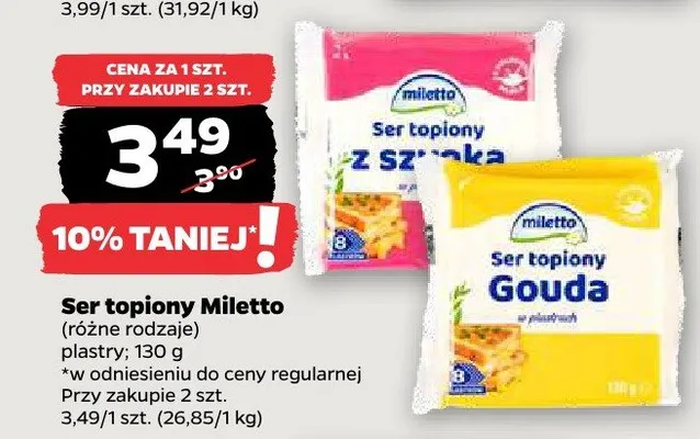 Ser topiony Miletto promocja w Netto
