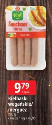 Kiełbaski wegańskie Végé Saucisses Végétal promocja w Leclerc
