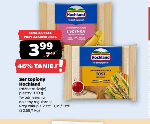 Ser topiony w plastrach Hochland promocja w Netto