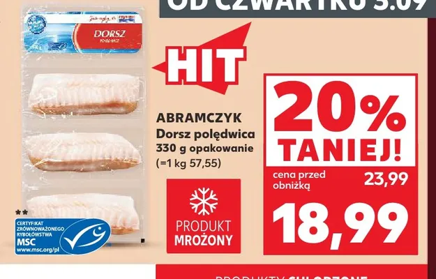 Dorsz polędwica Abramczyk promocja w Kaufland