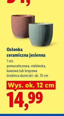 Osłonka ceramiczna jesienna promocja w Lidl