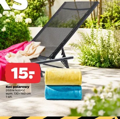 Koc polarowy 130x160cm promocja w Netto