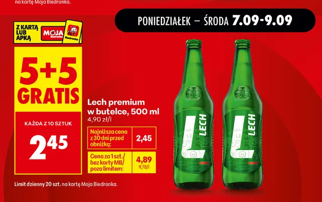 Piwo Lech Premium promocja w Biedronka