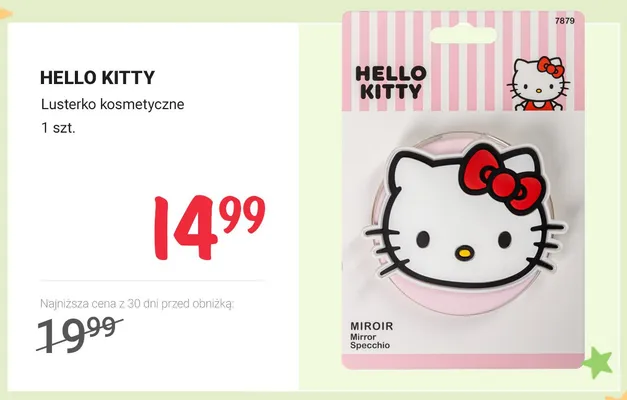 Lusterko kosmetyczne HELLO KITTY promocja w Rossmann