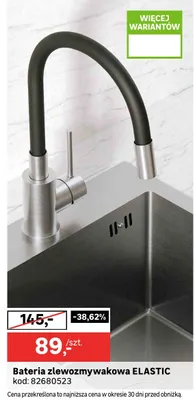 Bateria zlewozmywakowa ELASTIC promocja w Leroy Merlin