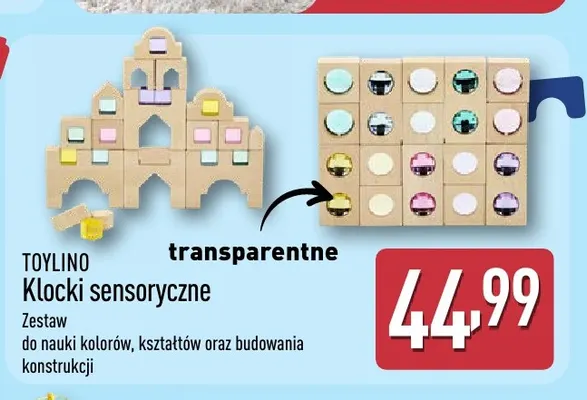 Klocki sensoryczne Toylino promocja w Aldi