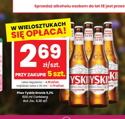 Piwo Tyskie Gronie promocja w emma MARKET
