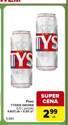 Piwo Tyskie Gronie promocja w Carrefour Express
