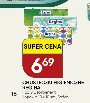 Chusteczki higieniczne 4-warstwowe mini Auchan promocja w Chata Polska