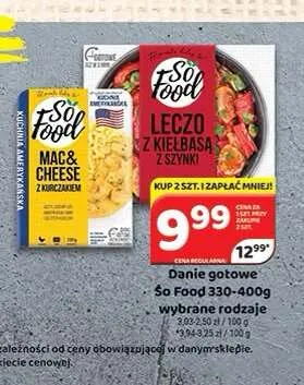 Danie gotowe So Food promocja w Delfin