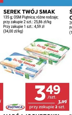 Serek Twój Smak OSM Piątnica promocja w Stokrotka