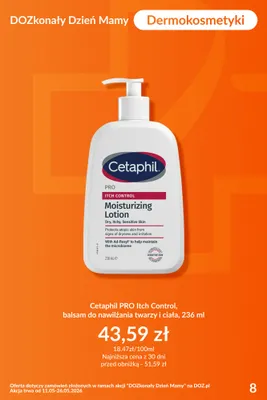 Balsam do nawilżania twarzy i ciała Cetaphil PRO Itch Control promocja w DOZ.PL