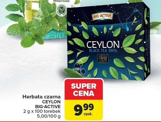 Herbata czarna Ceylon Big Active promocja w Carrefour
