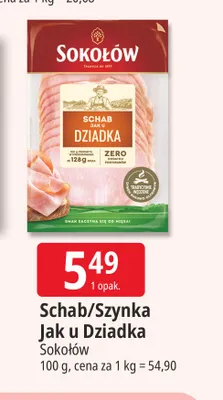 Szynka Jak u Dziadka Sokołów promocja w Leclerc