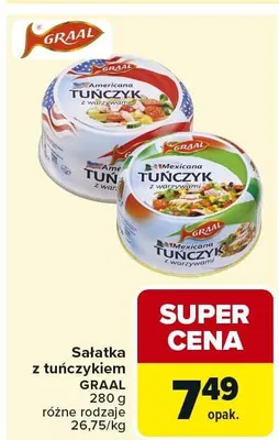Sałatka z tuńczykiem Graal promocja w Carrefour Market