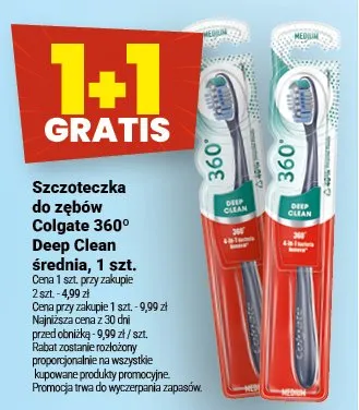 Szczoteczka do zębów 360° Deep Clean średnia, 1 szt. promocja w Twój Market