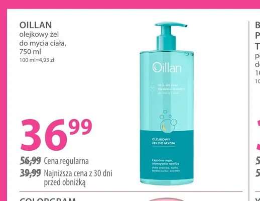 Olejkowy żel do mycia ciała Oillan promocja w Hebe