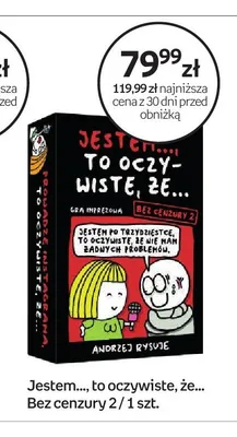 Gra imprezowa Jestem..., to oczywiste, że... Bez cenzury 2 promocja w Empik