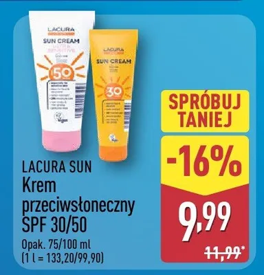 Krem przeciwsłoneczny SPF 30/50 promocja w Aldi