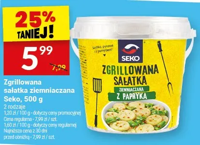 Zgrillowana sałatka ziemniaczana Seko promocja w Twój Market
