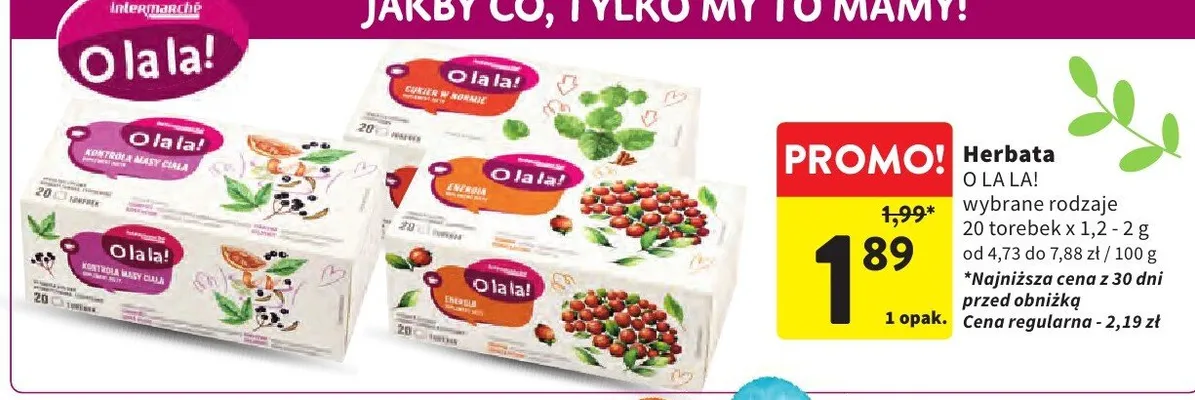 Herbata wybrane rodzaje promocja w Intermarche