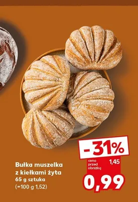 Bułka muszelka z kiełkami żyta promocja w Kaufland