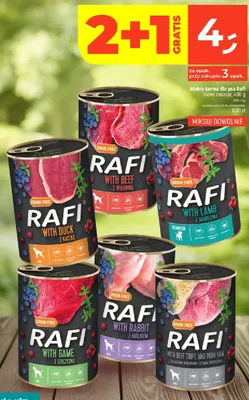 Mokra karma dla psa Rafi z kaczką promocja w Dealz