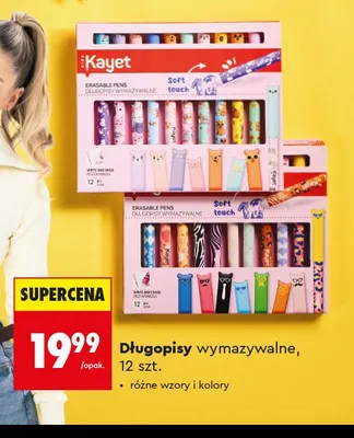 Długopisy wymazywalne Kayet promocja w Biedronka