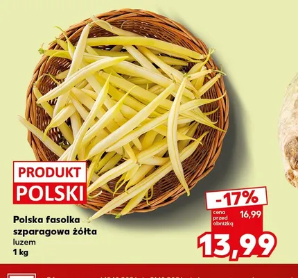 Fasolka szparagowa żółta polska promocja w Kaufland