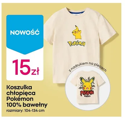 Koszulka dziecięca Pokémon promocja w Pepco