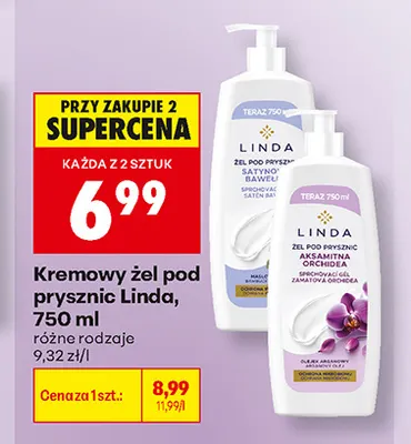 Kremowy żel pod prysznic Linda promocja w Biedronka