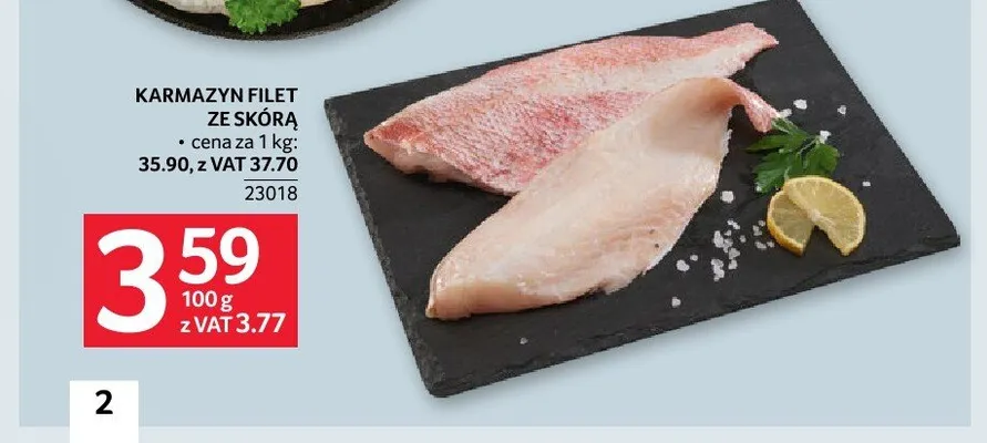 Karmazyn filet ze skórą promocja w Selgros