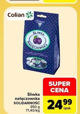 Śliwka nałęczowska Solidarność promocja w Carrefour Market